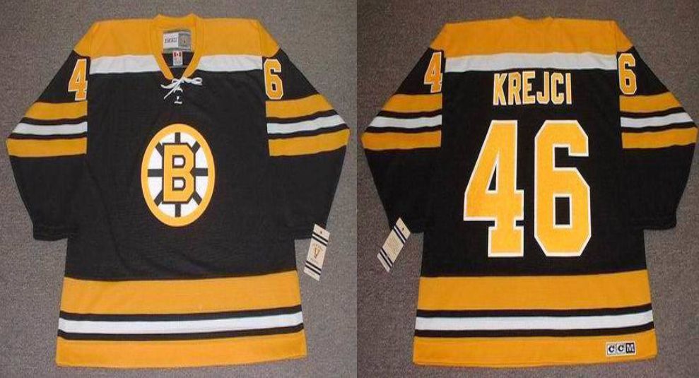 2019 Men Boston Bruins #46 Krejci Black CCM NHL jerseys->boston bruins->NHL Jersey
